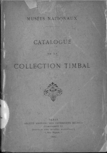 Catalogue de la collection Timbal
