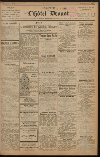 Gazette de l'Hôtel Drouot. 62 : 1944