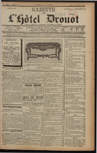 Gazette de l'Hôtel Drouot. 52 : 1934