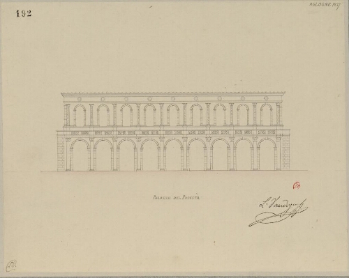 Bologne 1827, Palazzo del Podesta
