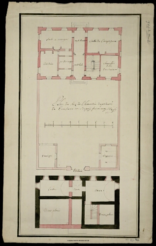 Plan du rez-de-chaussée du prieuré de Consieux en Bugey