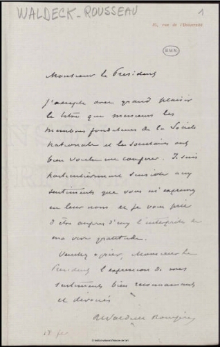 Lettres adressées à Meissonier, classées par ordre alphabétique du nom de l'expéditeur. Lettres W, Y, Z