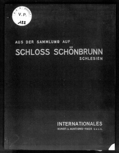 Aus der Sammlung auf Schloss Schönbrunn, Schlesien : [vente du 24 février 1930]
