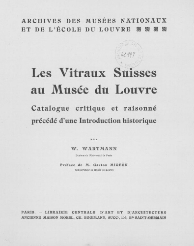 Les Vitraux suisses au Musée du Louvre