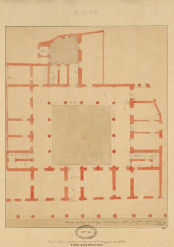 Bologne plan du Palais Malvezzi