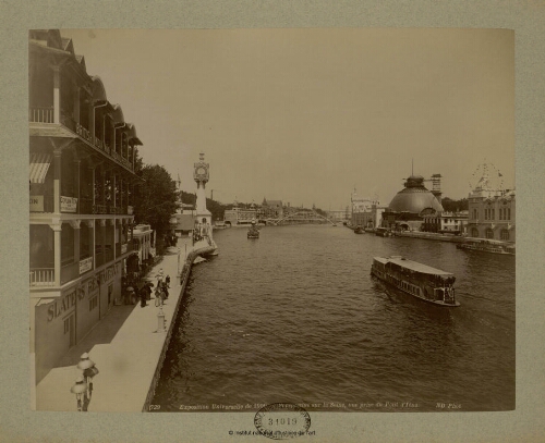 Exposition Universelle de 1900. Perspective sur la Seine, vue prise du Pont d'Iéna