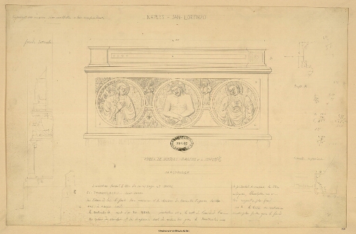 Naples, San Lorenzo, Tombe de Robert d'Artois et de Jeanne : sarcophage
