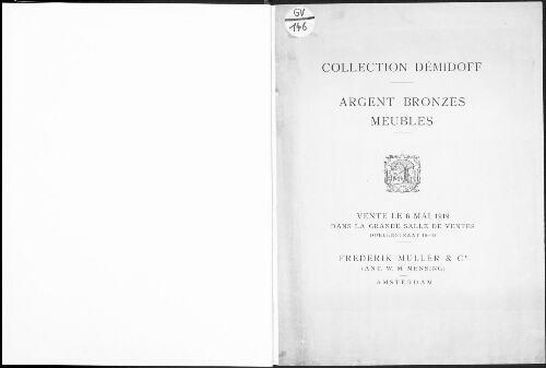 Collection Démidoff ; Argent, bronzes, meubles [...] : [vente du 6 mai 1919]