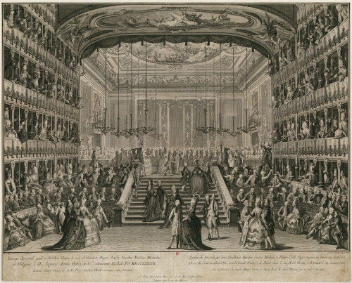 Dessin du Spectacle [...] au Grand Duc, et à la Grande Duchesse de Russie, dans le très Noble Theatre à Saint Benoit le 22 Janvier 1782 [...]