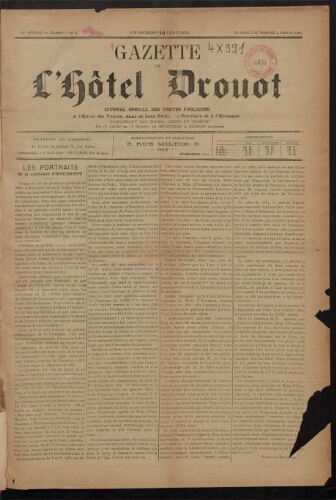 Gazette de l'Hôtel Drouot. 21 : 1901