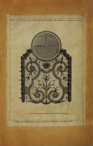 [Jardins, recueil de 155 gravures d'anciens tirages représentant des parcs à la française, parterres, labyrinthes...]