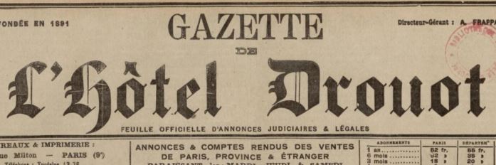 Juin 2021 : La Gazette Drouot, de la Belle-Époque aux Trente Glorieuses